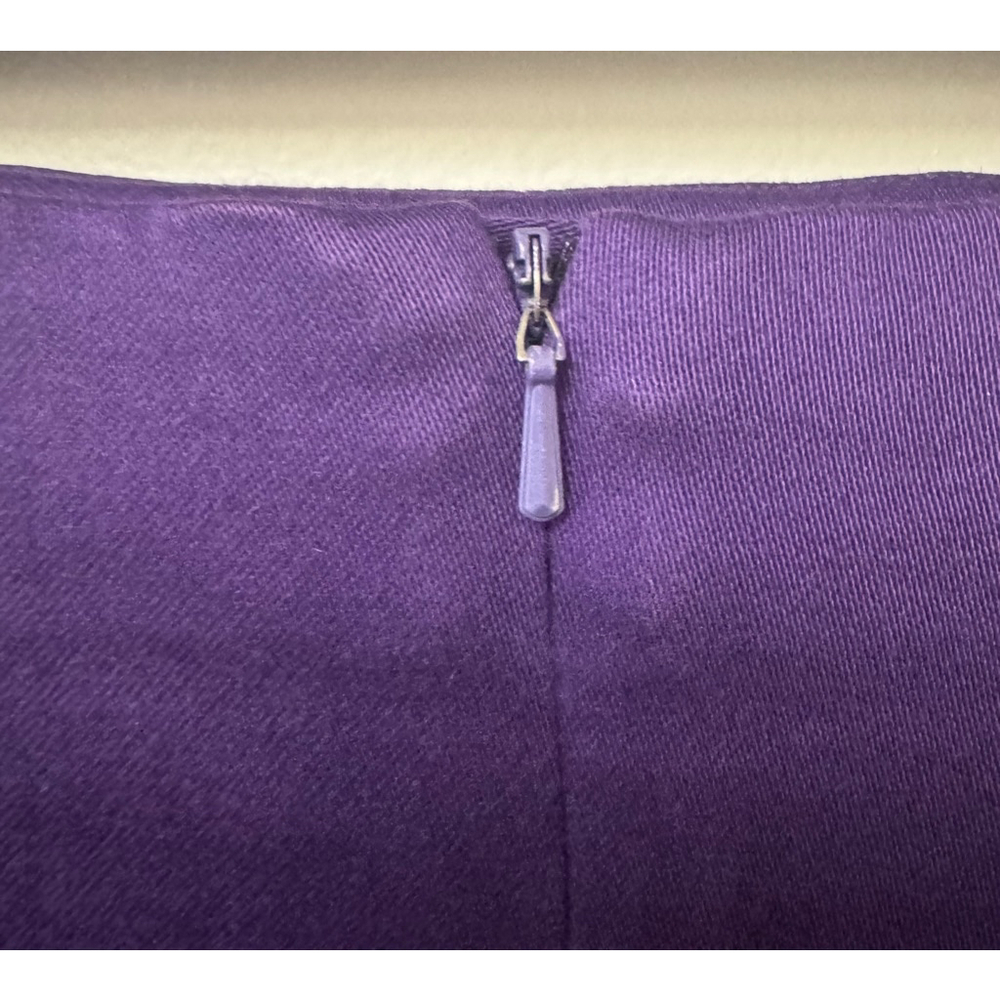 Women's Christian Dior Purple Pencil Cotton Skirt Size 6 - Picture 4 of 9